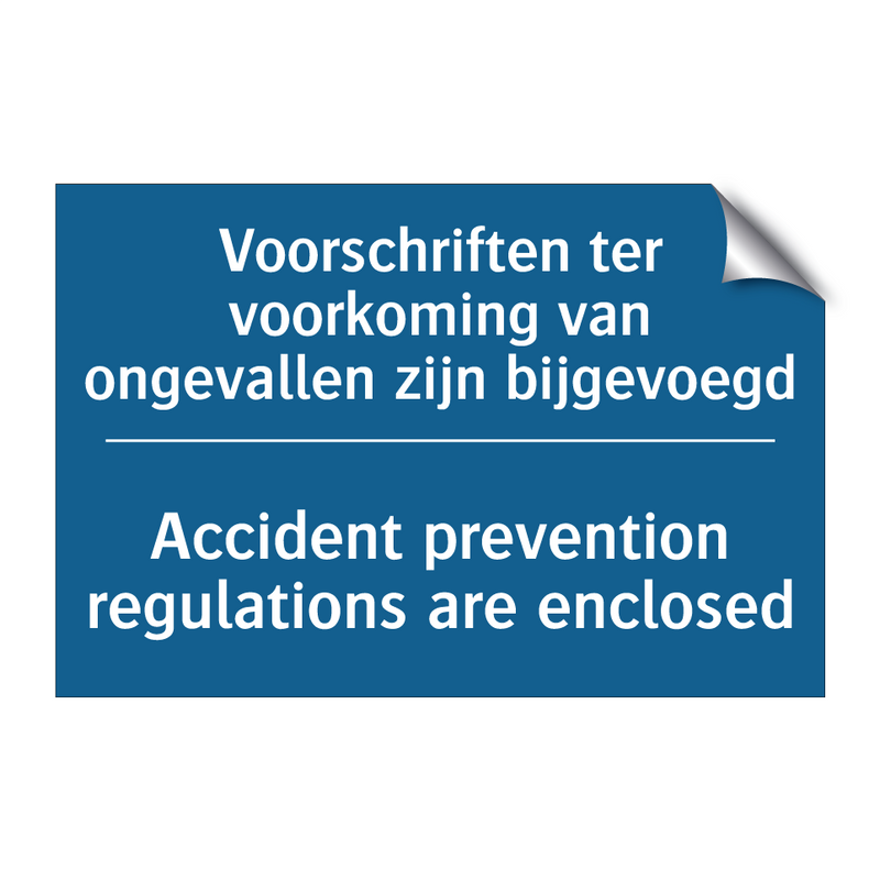 Voorschriften ter voorkoming van /.../ - Accident prevention regulations /.../