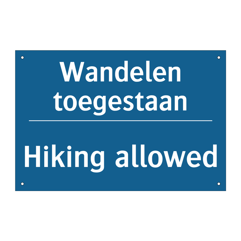 Wandelen toegestaan - Hiking allowed & Wandelen toegestaan - Hiking allowed