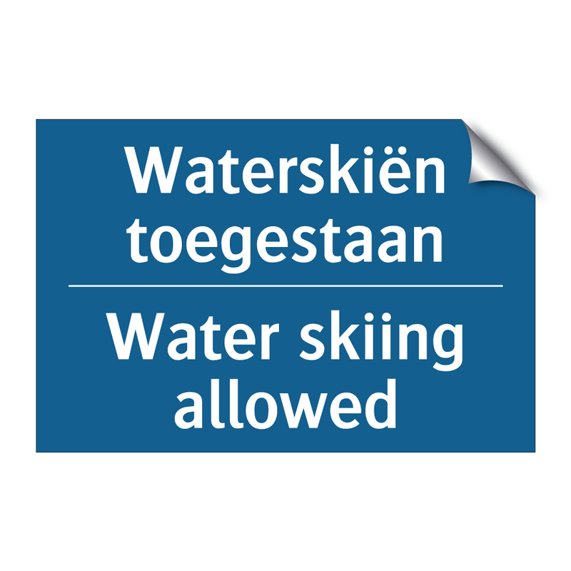 Waterskiën toegestaan - Water skiing allowed & Waterskiën toegestaan - Water skiing allowed