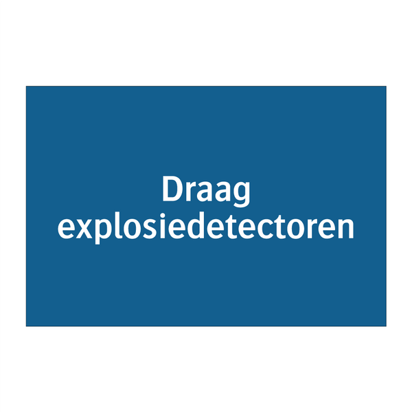 Draag explosiedetectoren & Draag explosiedetectoren & Draag explosiedetectoren