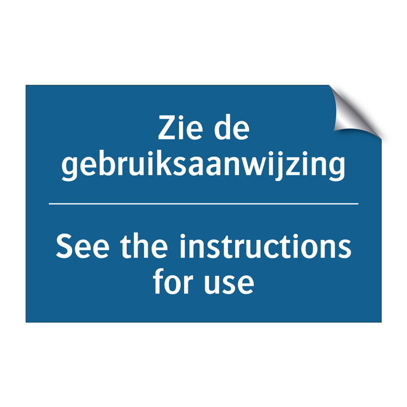 Zie de gebruiksaanwijzing - See the instructions for use