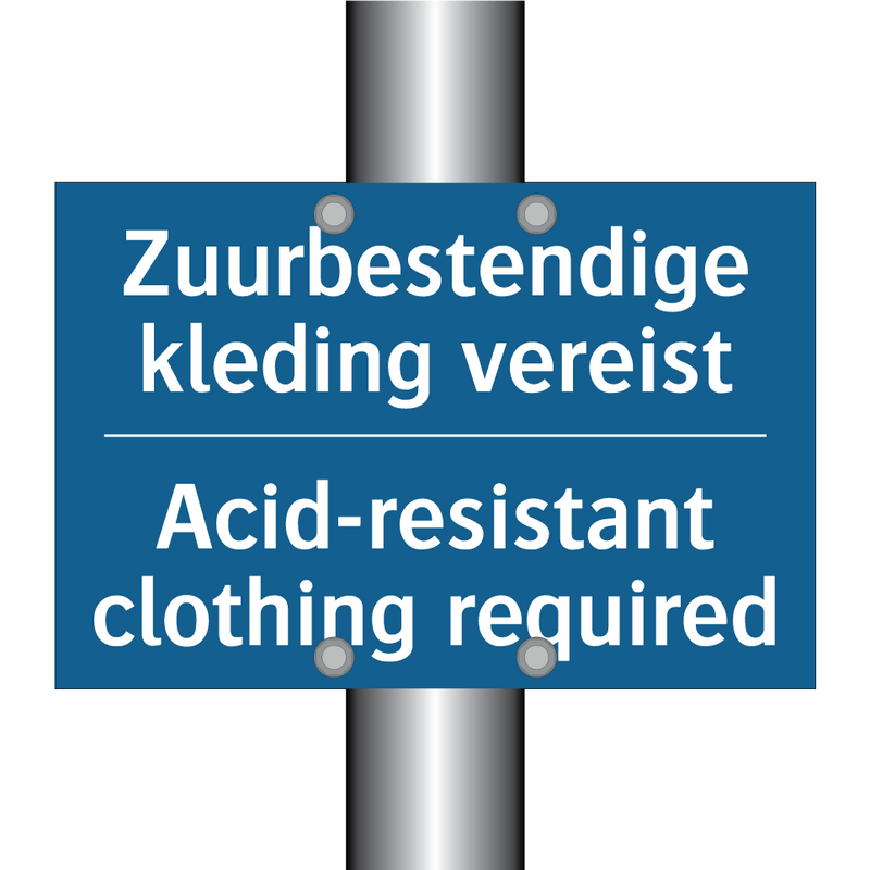 Zuurbestendige kleding vereist - Acid-resistant clothing required /.../