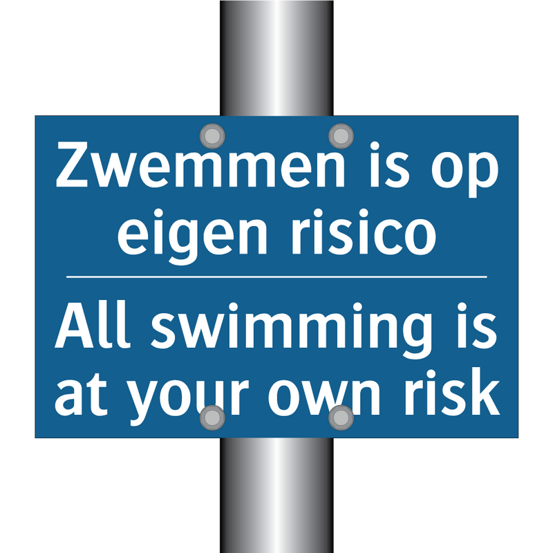 Zwemmen is op eigen risico - All swimming is at your own risk /.../