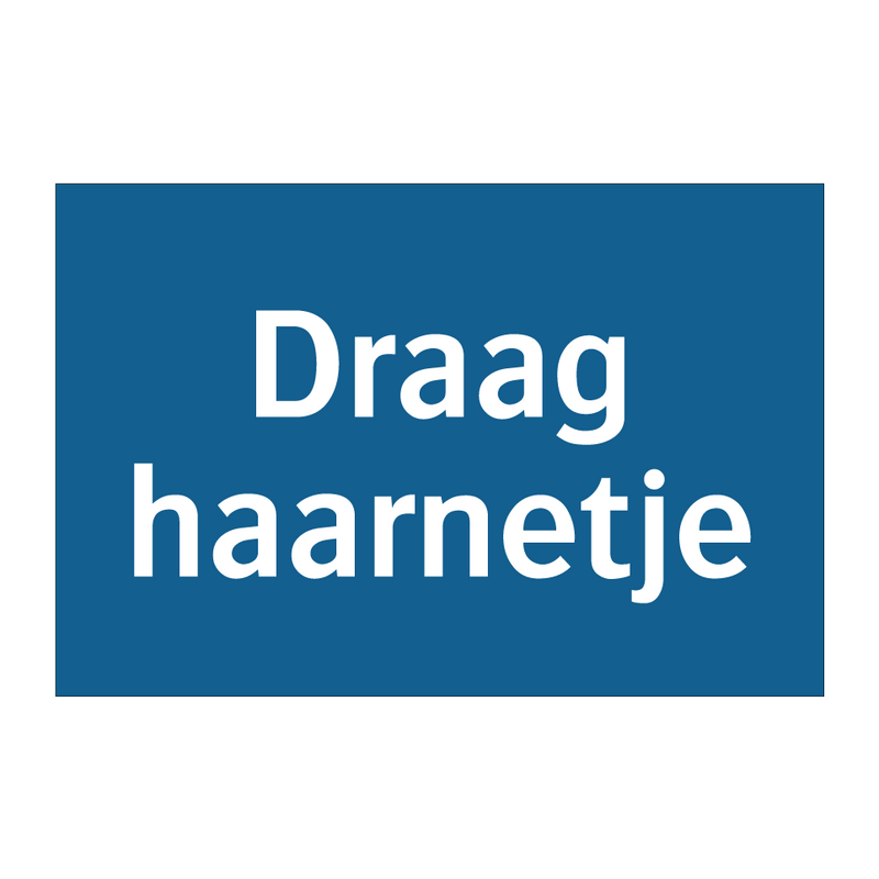 Draag haarnetje & Draag haarnetje & Draag haarnetje & Draag haarnetje & Draag haarnetje