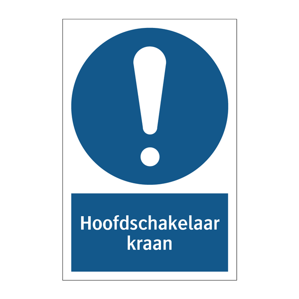 Hoofdschakelaar kraan & Hoofdschakelaar kraan & Hoofdschakelaar kraan & Hoofdschakelaar kraan