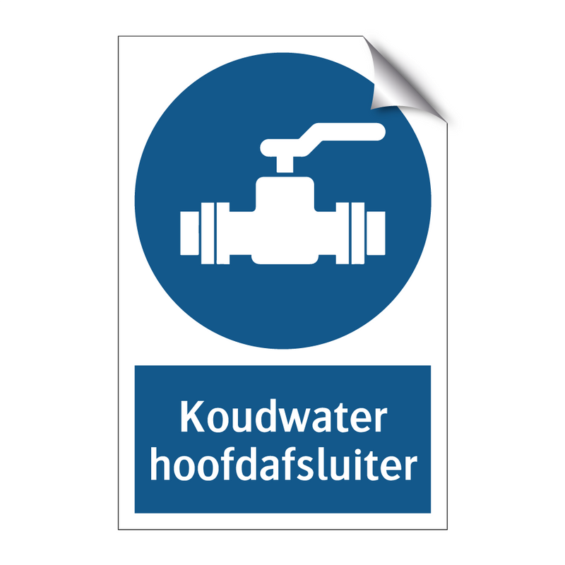 Koudwater hoofdafsluiter & Koudwater hoofdafsluiter & Koudwater hoofdafsluiter