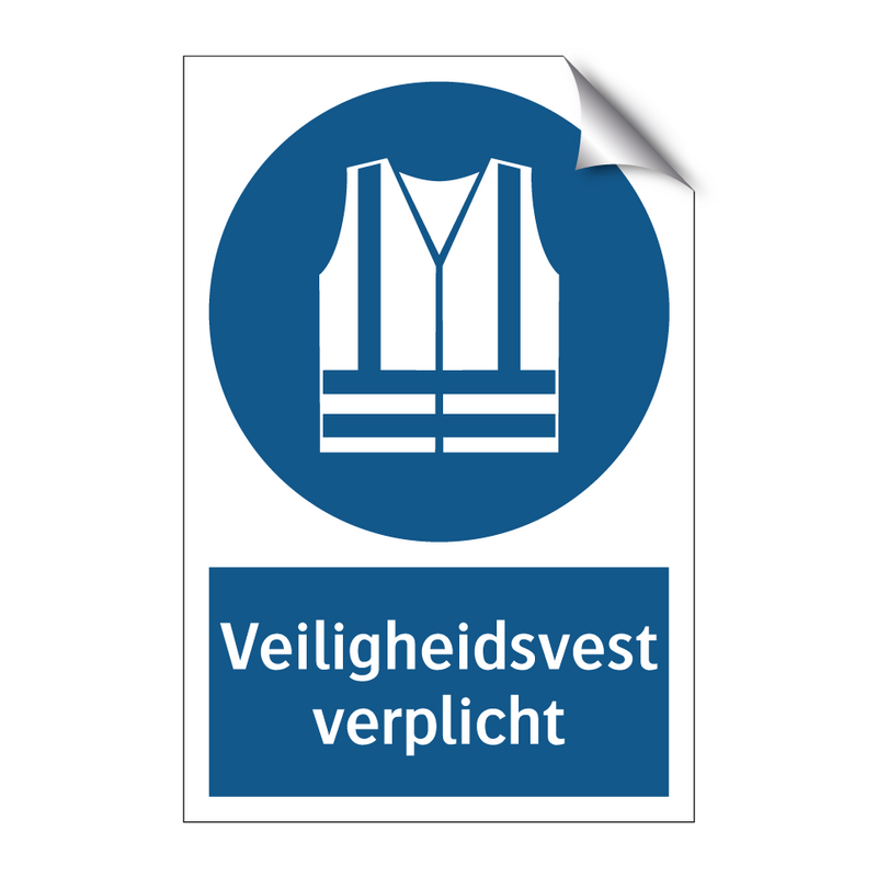 Veiligheidsvest verplicht & Veiligheidsvest verplicht & Veiligheidsvest verplicht