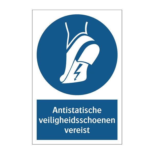 Antistatische veiligheidsschoenen vereist & Antistatische veiligheidsschoenen vereist