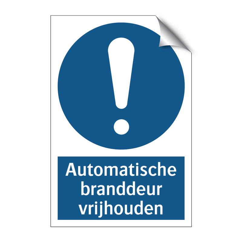 Automatische branddeur vrijhouden & Automatische branddeur vrijhouden