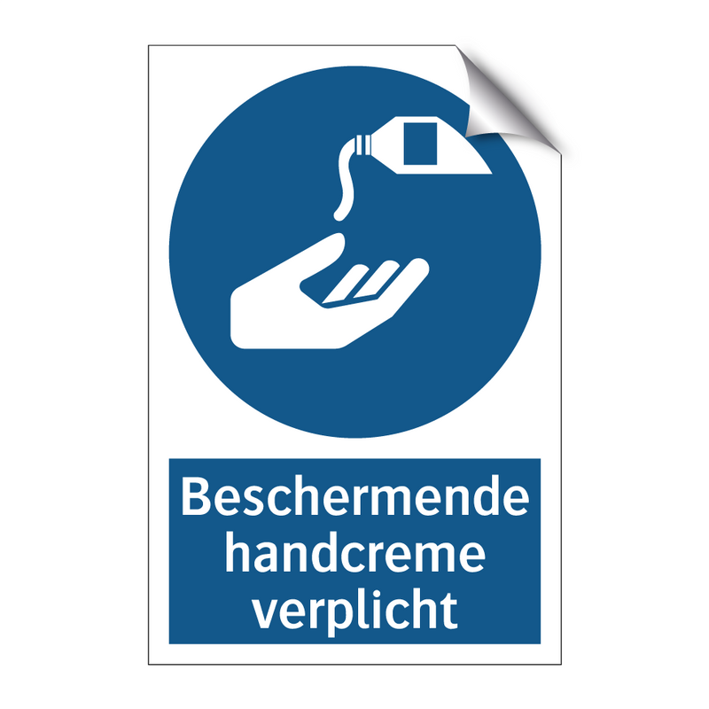 Beschermende handcreme verplicht & Beschermende handcreme verplicht