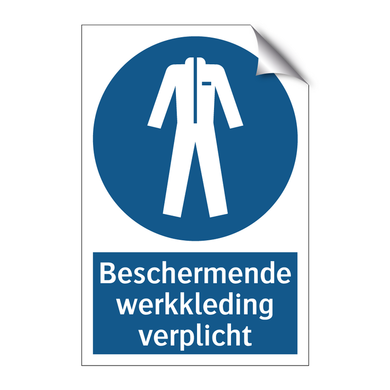 Beschermende werkkleding verplicht & Beschermende werkkleding verplicht