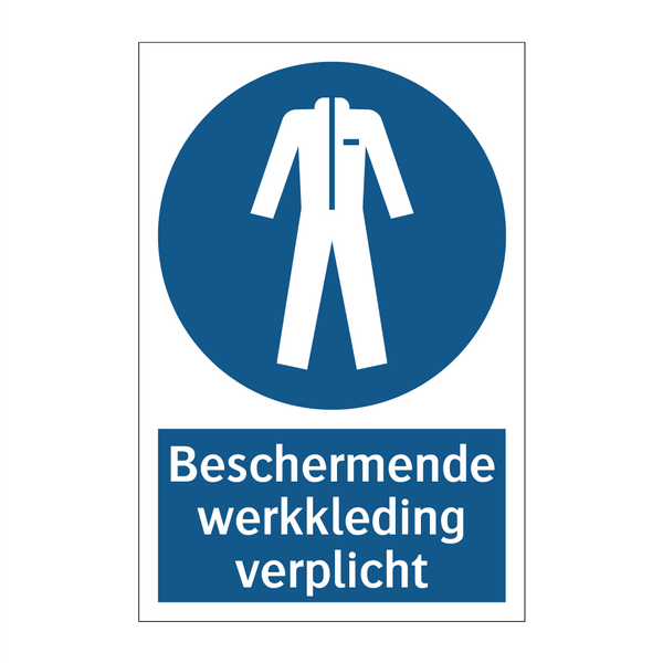 Beschermende werkkleding verplicht & Beschermende werkkleding verplicht