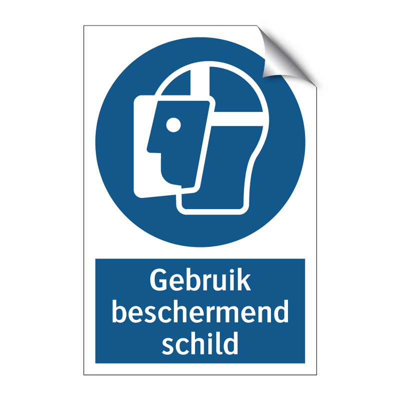 Gebruik beschermend schild & Gebruik beschermend schild & Gebruik beschermend schild