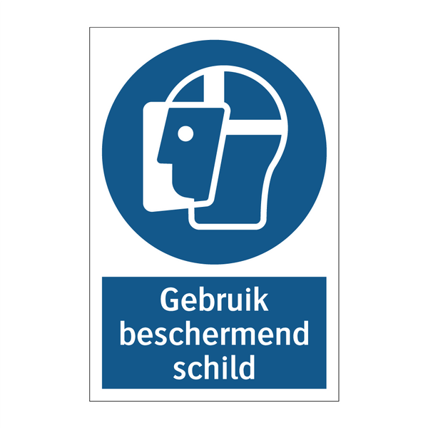 Gebruik beschermend schild & Gebruik beschermend schild & Gebruik beschermend schild