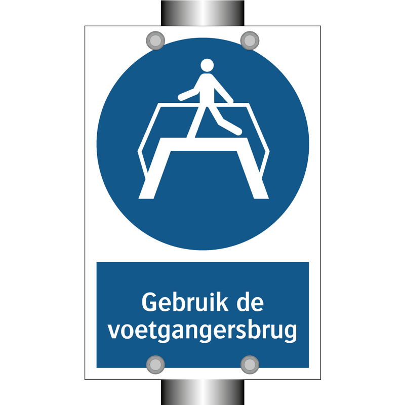 Gebruik de voetgangersbrug & Gebruik de voetgangersbrug & Gebruik de voetgangersbrug