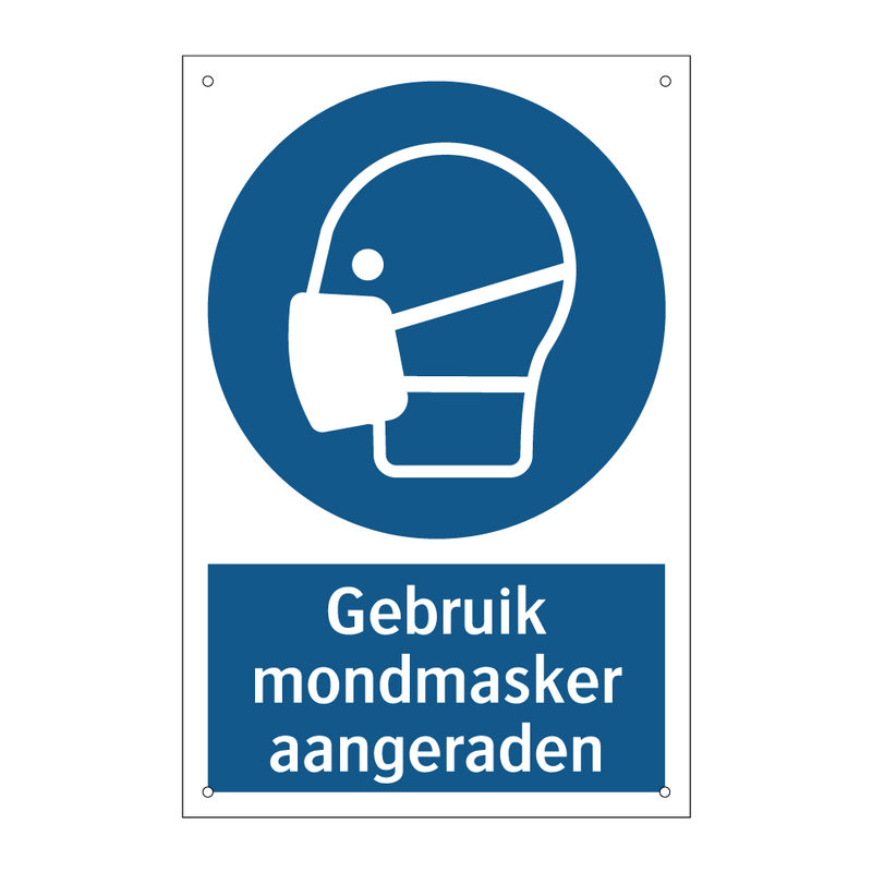 Gebruik mondmasker aangeraden & Gebruik mondmasker aangeraden & Gebruik mondmasker aangeraden