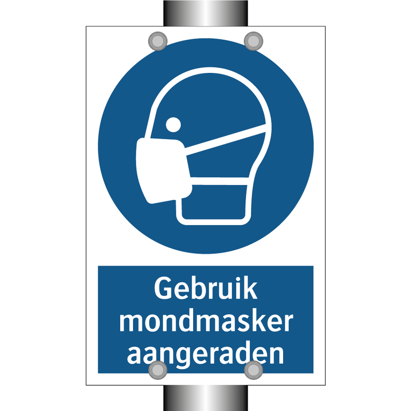 Gebruik mondmasker aangeraden & Gebruik mondmasker aangeraden & Gebruik mondmasker aangeraden