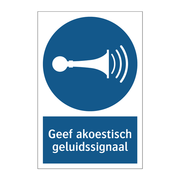 Geef akoestisch geluidssignaal & Geef akoestisch geluidssignaal & Geef akoestisch geluidssignaal