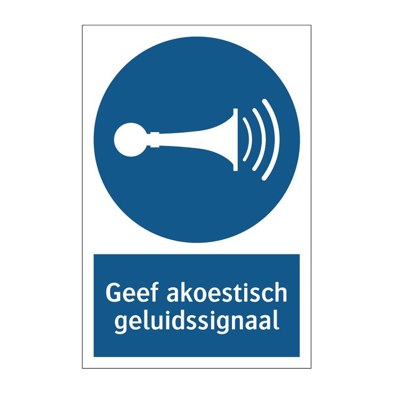 Geef akoestisch geluidssignaal & Geef akoestisch geluidssignaal & Geef akoestisch geluidssignaal