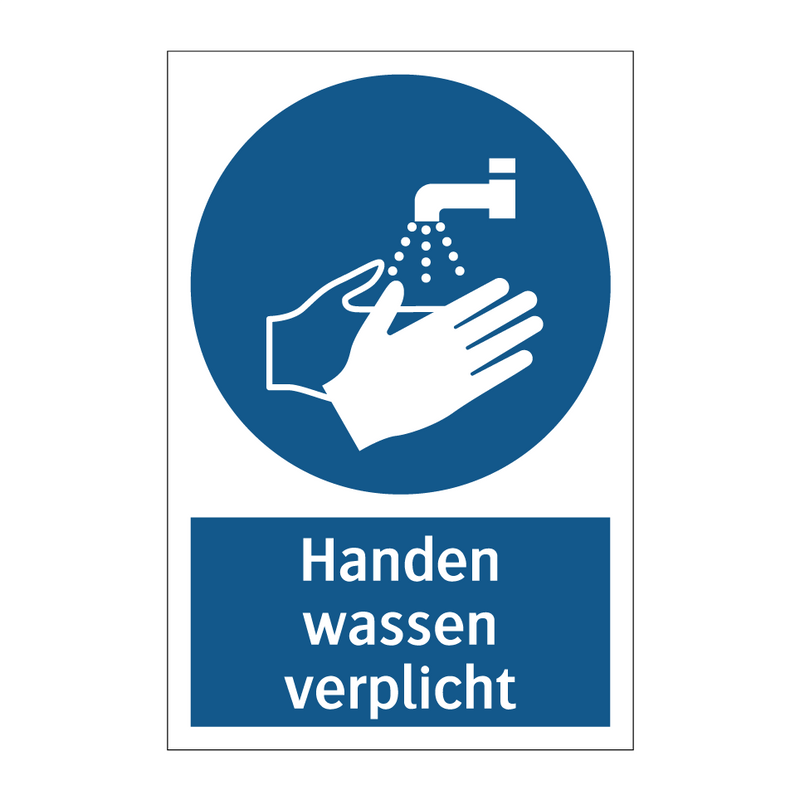 Handen wassen verplicht & Handen wassen verplicht & Handen wassen verplicht