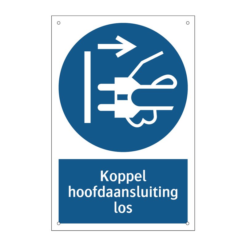 Koppel hoofdaansluiting los & Koppel hoofdaansluiting los & Koppel hoofdaansluiting los