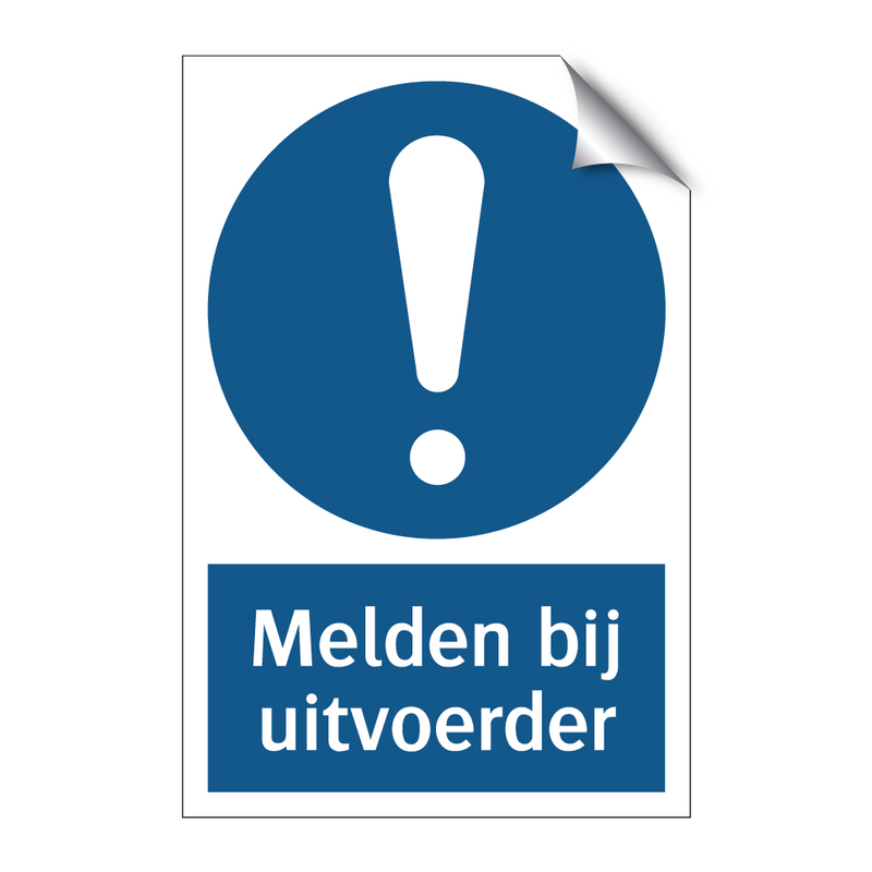 Melden bij uitvoerder & Melden bij uitvoerder & Melden bij uitvoerder & Melden bij uitvoerder