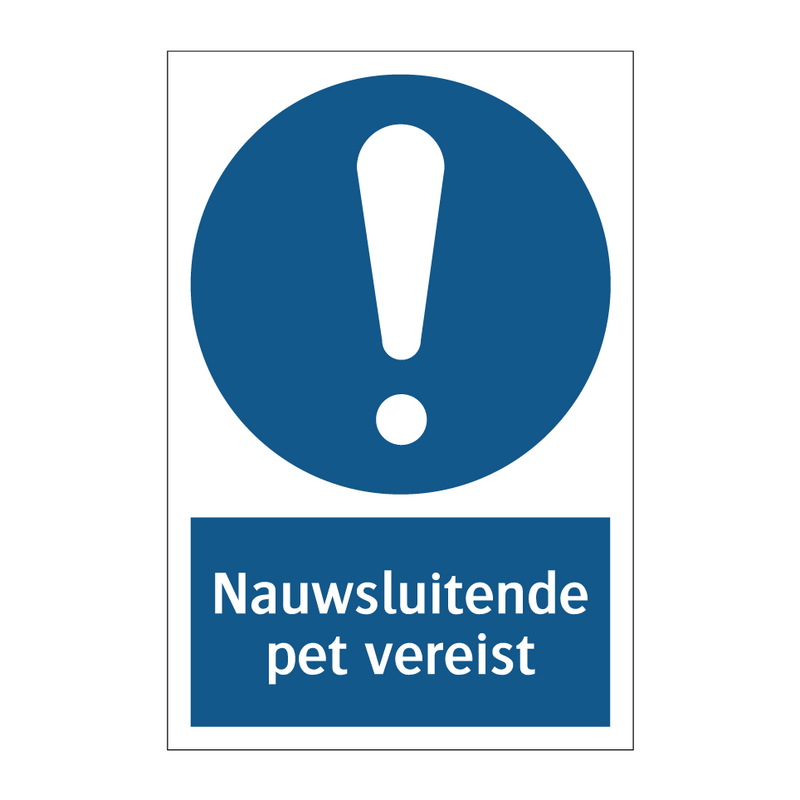 Nauwsluitende pet vereist & Nauwsluitende pet vereist & Nauwsluitende pet vereist