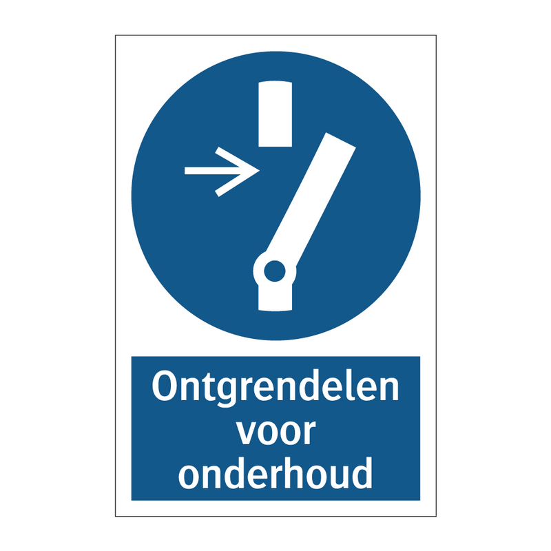 Ontgrendelen voor onderhoud & Ontgrendelen voor onderhoud & Ontgrendelen voor onderhoud