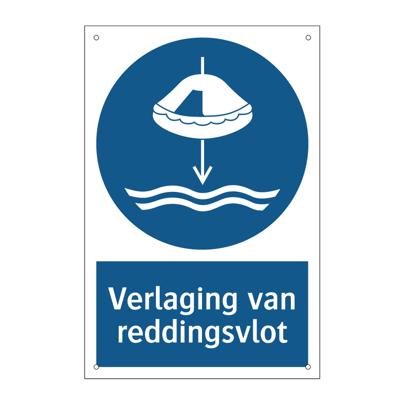 Verlaging van reddingsvlot & Verlaging van reddingsvlot & Verlaging van reddingsvlot