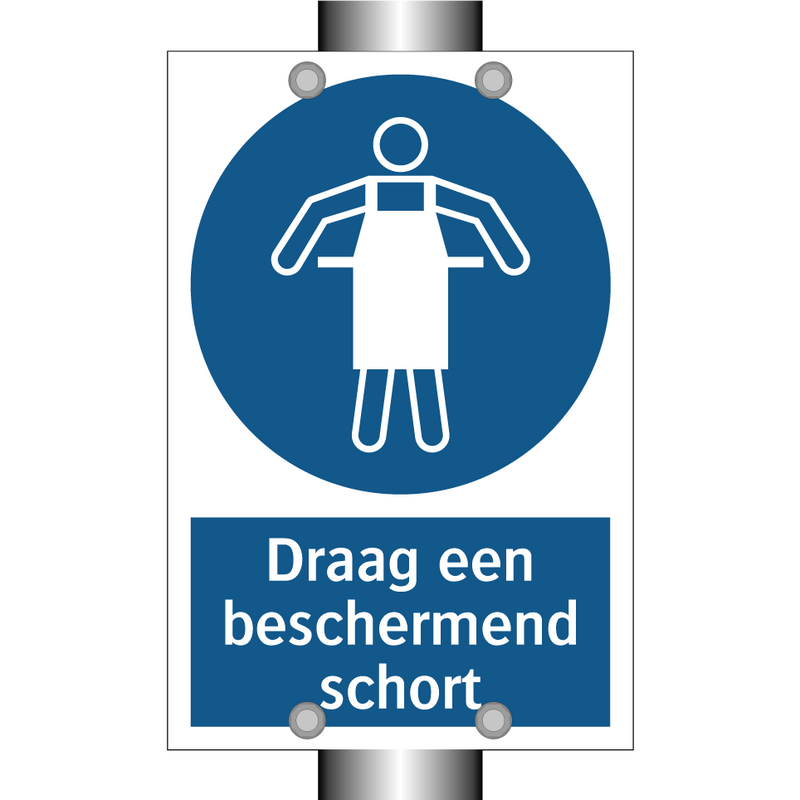 Draag een beschermend schort & Draag een beschermend schort & Draag een beschermend schort