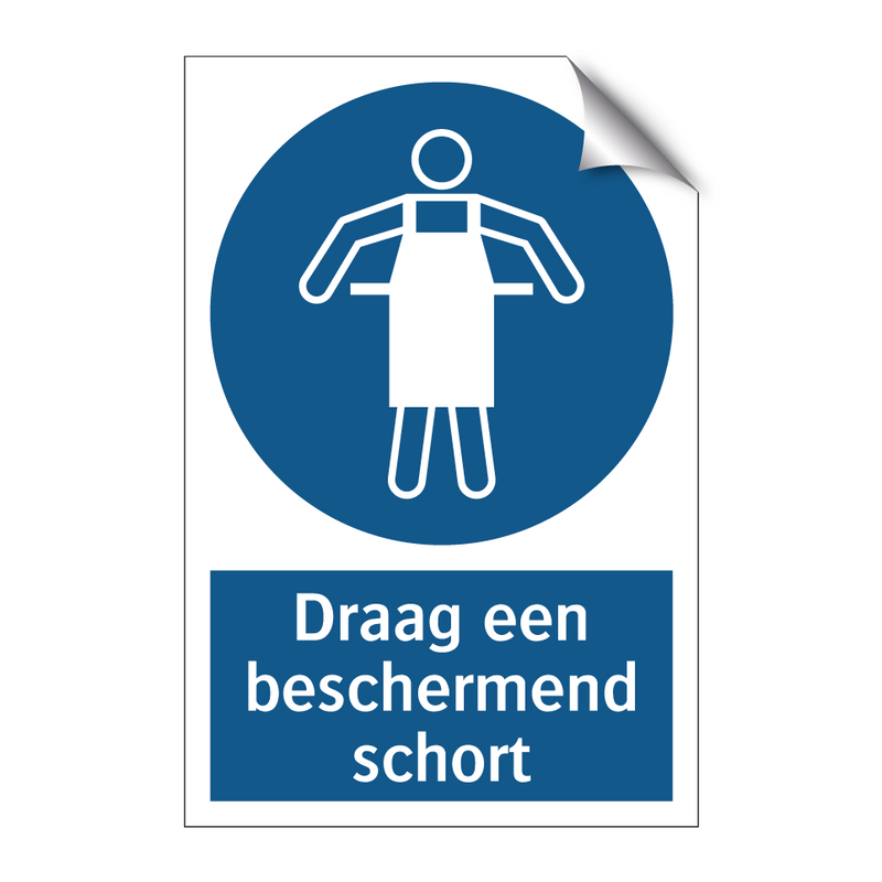 Draag een beschermend schort & Draag een beschermend schort & Draag een beschermend schort