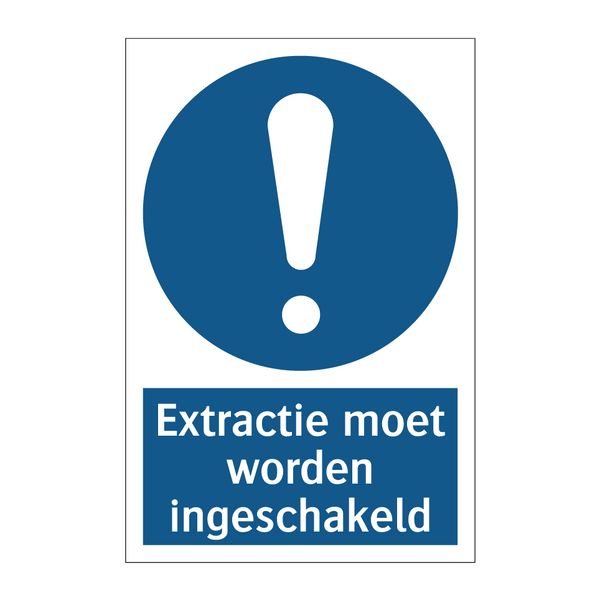 Extractie moet worden ingeschakeld & Extractie moet worden ingeschakeld