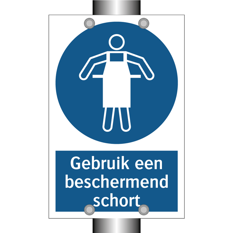 Gebruik een beschermend schort & Gebruik een beschermend schort & Gebruik een beschermend schort