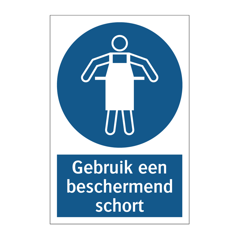 Gebruik een beschermend schort & Gebruik een beschermend schort & Gebruik een beschermend schort