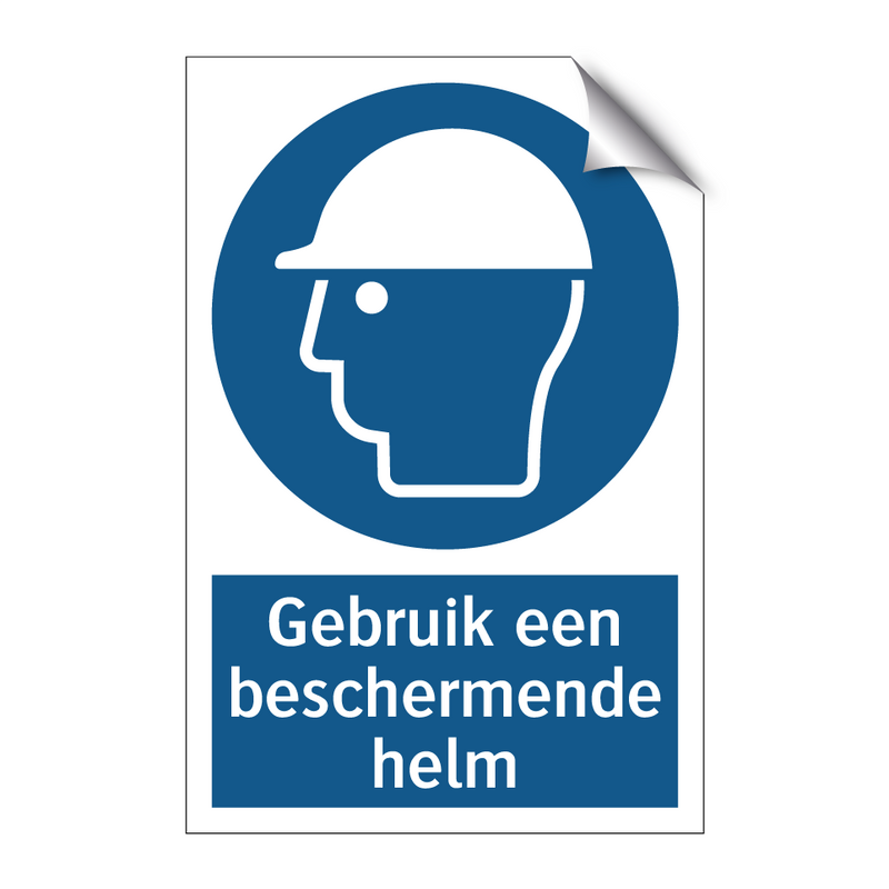 Gebruik een beschermende helm & Gebruik een beschermende helm & Gebruik een beschermende helm