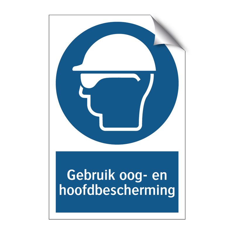 Gebruik oog- en hoofdbescherming & Gebruik oog- en hoofdbescherming