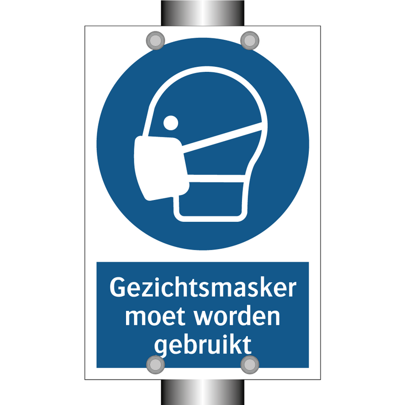 Gezichtsmasker moet worden gebruikt & Gezichtsmasker moet worden gebruikt