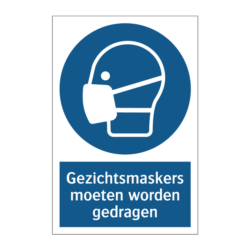 Gezichtsmaskers moeten worden gedragen & Gezichtsmaskers moeten worden gedragen