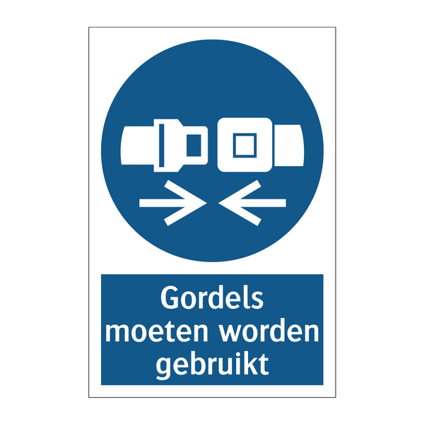 Gordels moeten worden gebruikt & Gordels moeten worden gebruikt & Gordels moeten worden gebruikt