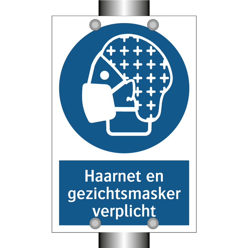 Haarnet en gezichtsmasker verplicht & Haarnet en gezichtsmasker verplicht