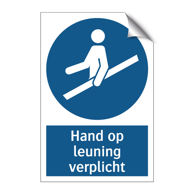 Hand op leuning verplicht & Hand op leuning verplicht & Hand op leuning verplicht