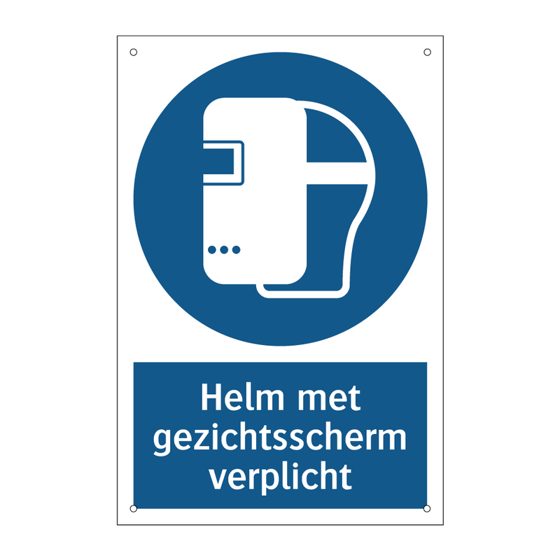 Helm met gezichtsscherm verplicht & Helm met gezichtsscherm verplicht