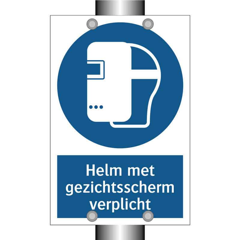 Helm met gezichtsscherm verplicht & Helm met gezichtsscherm verplicht