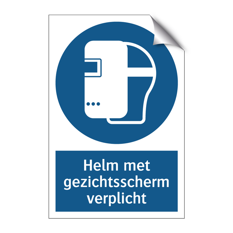 Helm met gezichtsscherm verplicht & Helm met gezichtsscherm verplicht