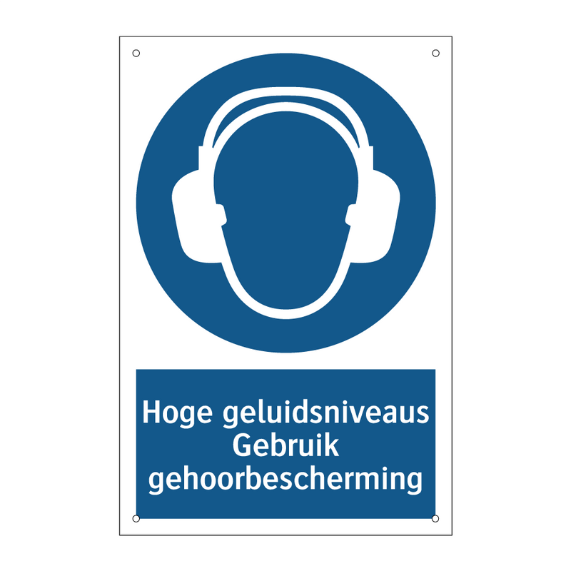 Hoge geluidsniveaus Gebruik gehoorbescherming & Hoge geluidsniveaus Gebruik gehoorbescherming