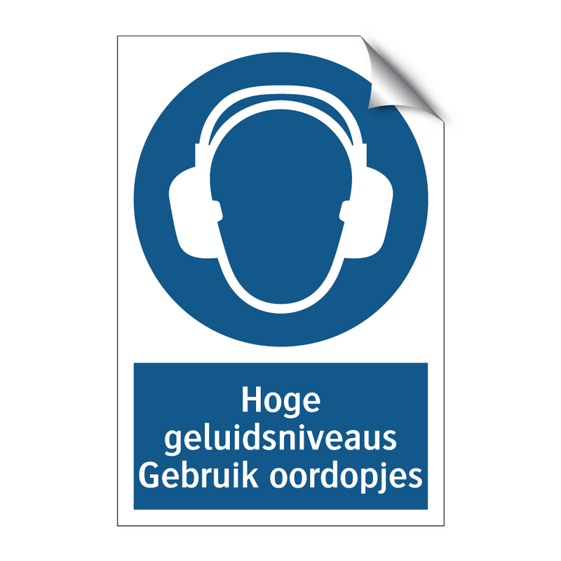 Hoge geluidsniveaus Gebruik oordopjes & Hoge geluidsniveaus Gebruik oordopjes