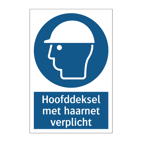 Hoofddeksel met haarnet verplicht & Hoofddeksel met haarnet verplicht