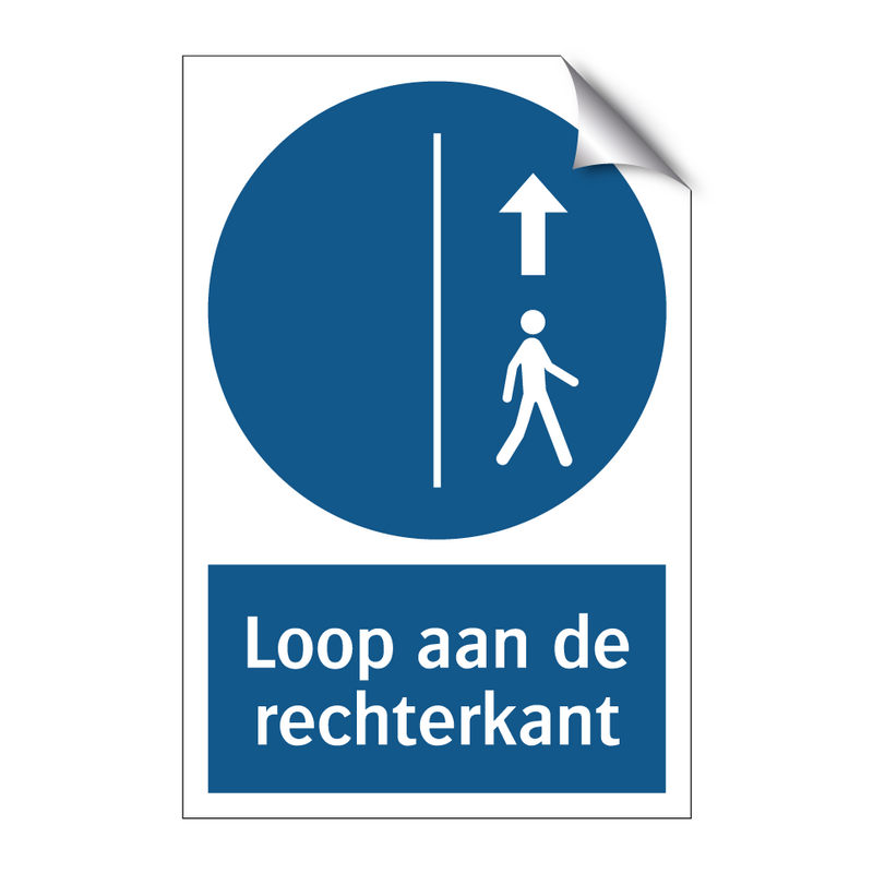 Loop aan de rechterkant & Loop aan de rechterkant & Loop aan de rechterkant