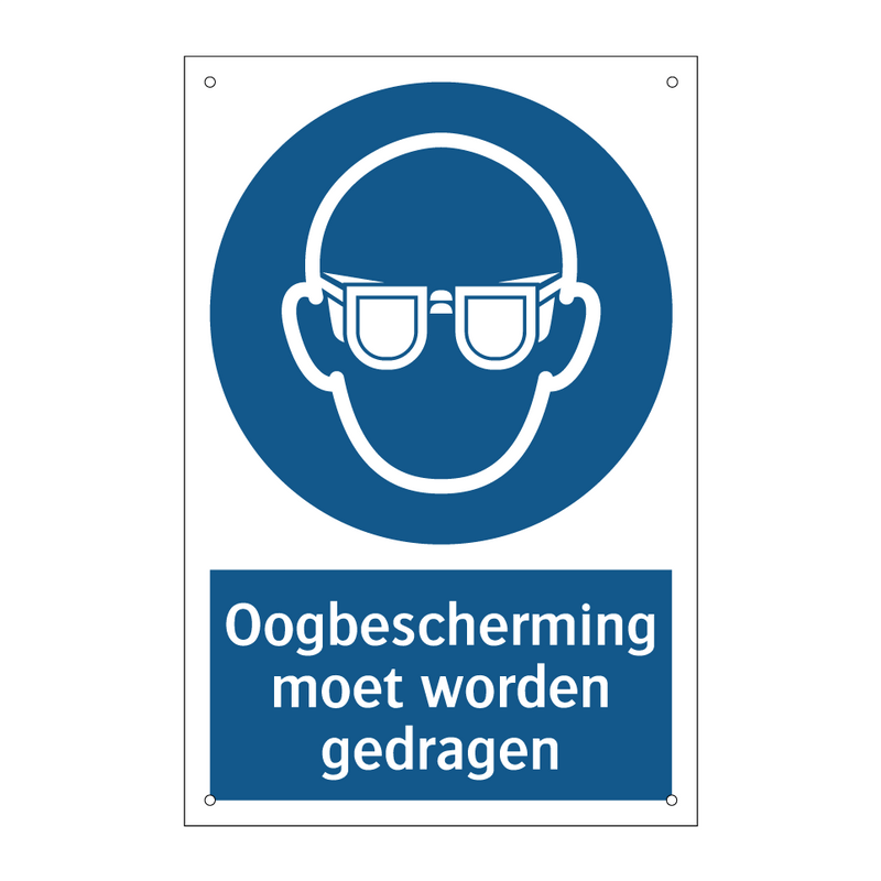 Oogbescherming moet worden gedragen & Oogbescherming moet worden gedragen