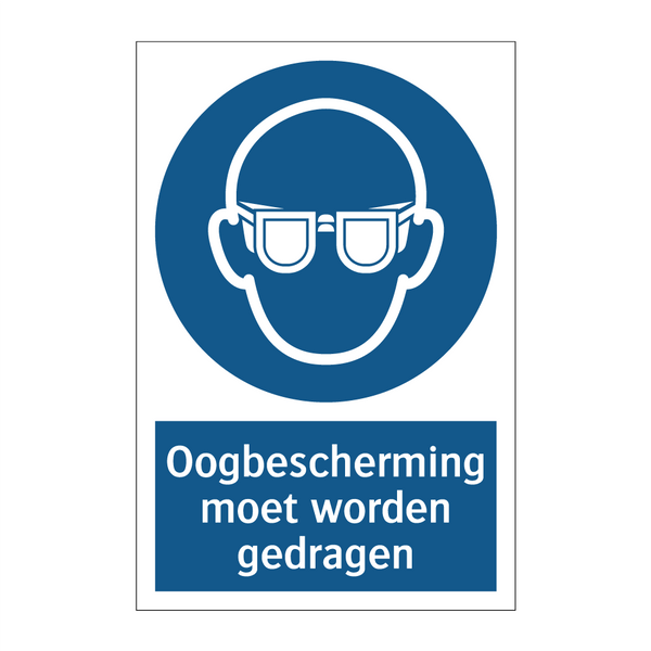 Oogbescherming moet worden gedragen & Oogbescherming moet worden gedragen